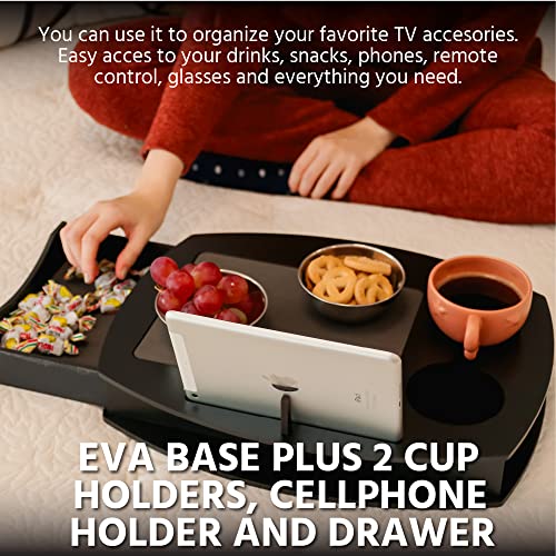 Couch Tray Table And Bed Tray Table For Breakfast In Bed And Food Tray. Coffee Table Tray And Cellphone Holder. Drawer Organizer. Portable Serving Tray. (Black) #TOP2
