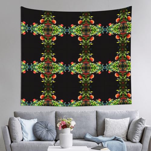 WHJWZY Wandteppich mit Rosenmotiv, 152,4 x 129,5 cm, weich, leicht, geeignet für Wandbehänge