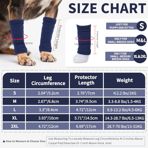 Image of ROZKITCH 4 PCS Dog Leg Wrap to Help Reducing Licking Scratching Elbow | Soft Knitting, Stretchy Fit Sleeves, Helps Reduce Licking, Dog & Cat Friendly, Easy to Wear, Daily Leg Coverage