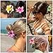 6 Pack Flower Claw Clip for Women, Hawaiian Plumeria Hair Clip,Preppy Flower Hair Clips, Hibiscus Hair Clip, Hawaii Hair Accessories for Thick Hair, Gifts for Women Teen Girls