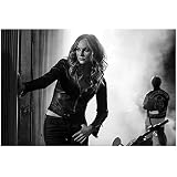 Sons of Anarchy 8x10 Photo Drea De Matteo B&W Pic Leather Jacket Smoke/Fog in Background kn