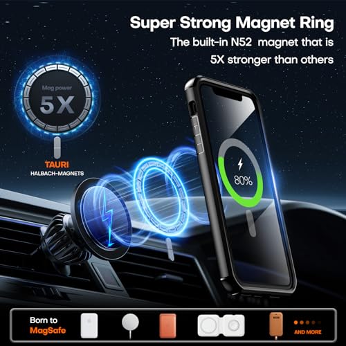 Image of TAURI for iPhone 11 Phone Case, Compatible with MagSafe, Black