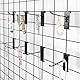HUHOLE Schwarze Metall Gitter Haken - 60er Set, 20x 5cm, 20x 10cm, 20x 15cm Gitterwand Haken, Gitterwandhaken Für Werkzeugorganisation, Garage, Einzelhandelspräsentation