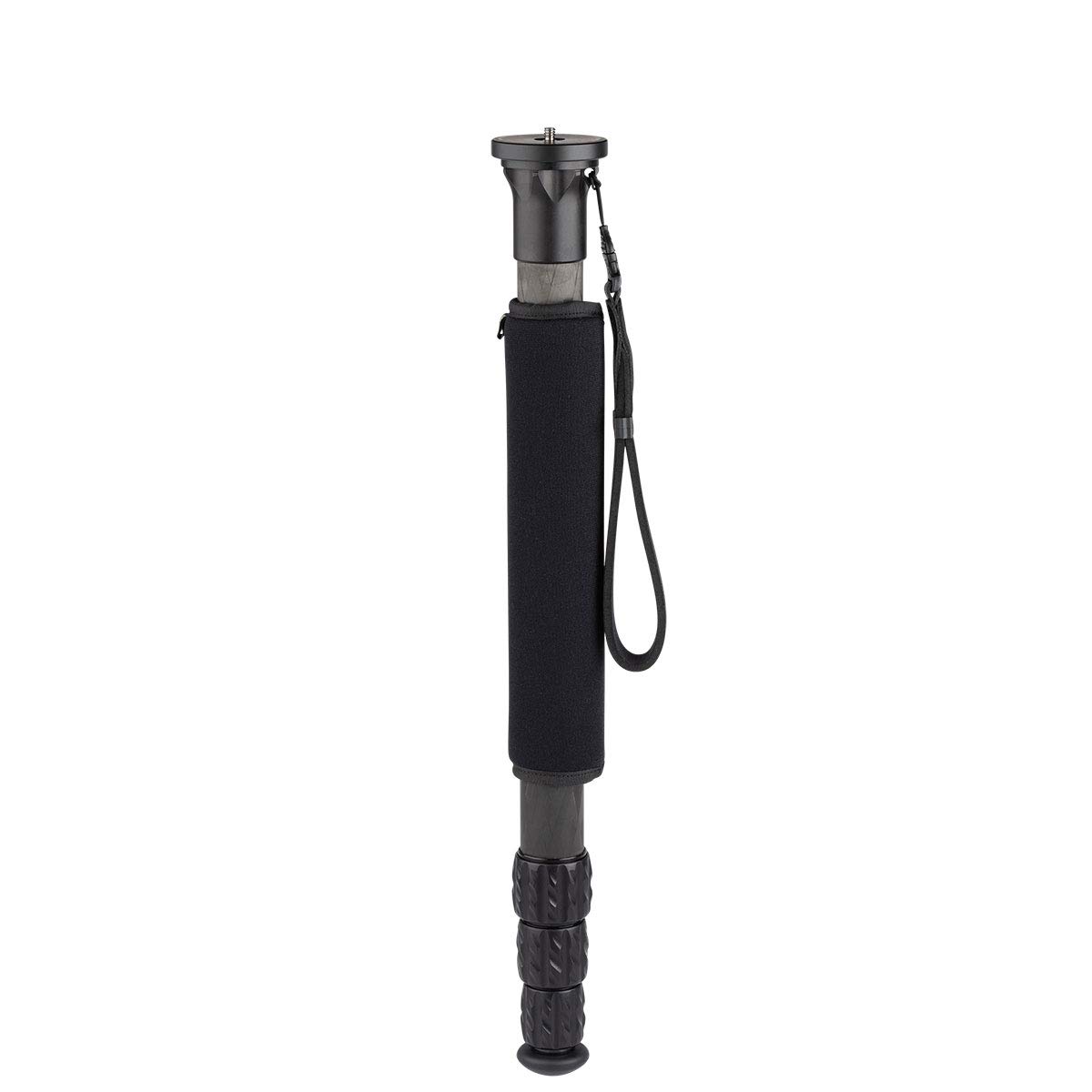 ProMediaGear TR34M 34 Series Carbon Fiber Monopod with Reversible 1/4"-20 and 3/8"-16 Threaded Adapter, 34mm Diameter, 50 lb Payload, Max Height: 63"