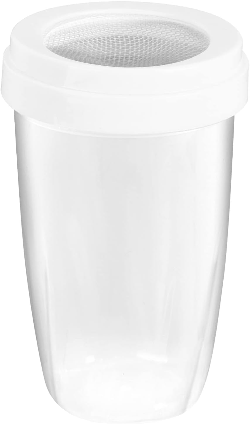 2 Pcs Flour Shaker, Plastic Sugar Shaker with Lid and Fine Mesh Powder Sifter Dispenser for Salt Spice Sugar Seasoning Chocolate