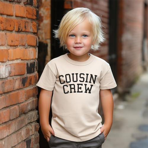 Cousin Crew Varsity Toddler Shirts - Minimalist Family Reunion Matching Shirts For Cousin - Cute Boys & Girls Natural Toddler Youth Graphic Tee3