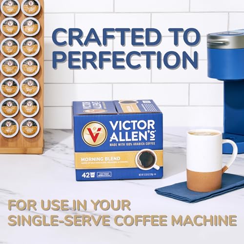 Image of Victor Allen's Coffee Morning Blend, Light Roast, 12 Count, Single Serve Coffee Pods for Keurig K-Cup Brewers