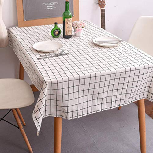 HUALEMEI Checkered Rectangle Nappe,Linge De Coton Étanche Vichy Nappe De Table pour L'extérieur Pique-Nique Camping Vacances Dîner,Lavable Treillis Tissu De Table B 60x60cm(24x24inch) Cover
