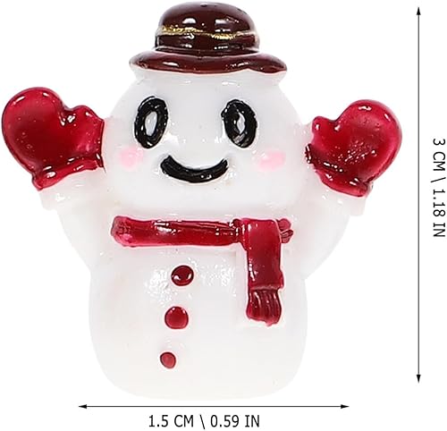 Miniatura 7 de EXCEART 4 figuras miniatura de Navidad, adornos de muñeco de nieve, jardines de hadas, accesorios de Navidad, figuras de globo de nieve,