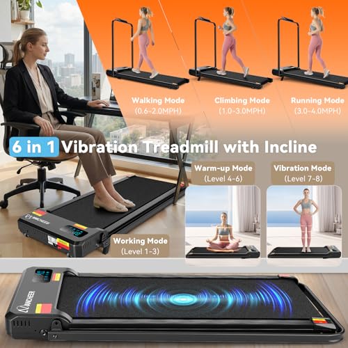 Image of ANCHEER Walking Pad Treadmill with Incline - Under Desk Treadmill, 3.5HP Portable Foldable Treadmills for Home Small Spaces, Office, Compact Running Machine with LED Display