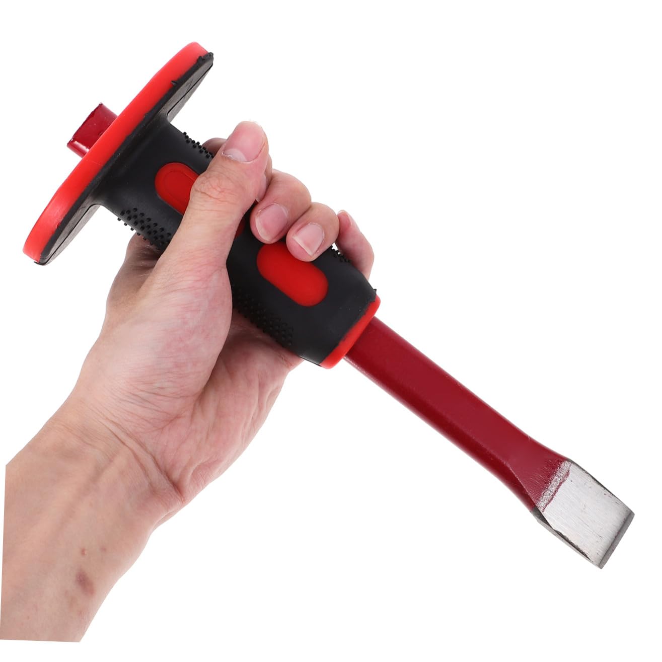 Set di Scalpelli per Muratura 2 Pezzi in Acciaio Cromo-vanadio Protezione Mano, Scalpelli Pesanti da 25cm per Tagli Precisi e Demolizione in Edilizia e Lavorazione Metalli
