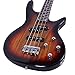 GLARRY Electric Bass Guitar Full Size 4 String Exquisite Stylish Bass with Power Line and Wrench Tool (sunburst)