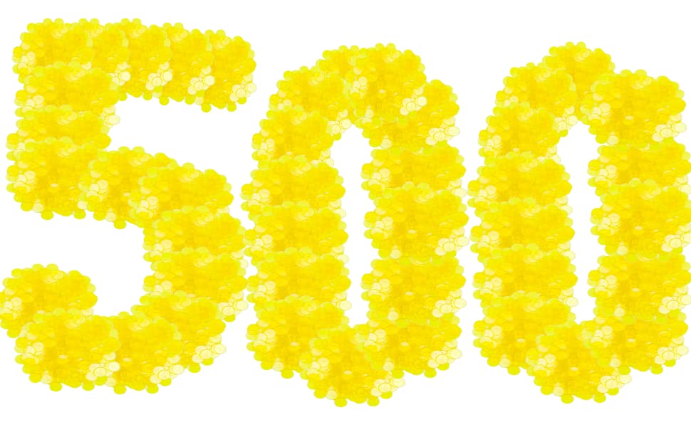 Regal Bingo Plastic Bingo Chips 500 Pcs - Clear Transparent Counters Game Chips Set for Board Game - Fun Family Bingo Night - 3/4 Inch Yellow Color