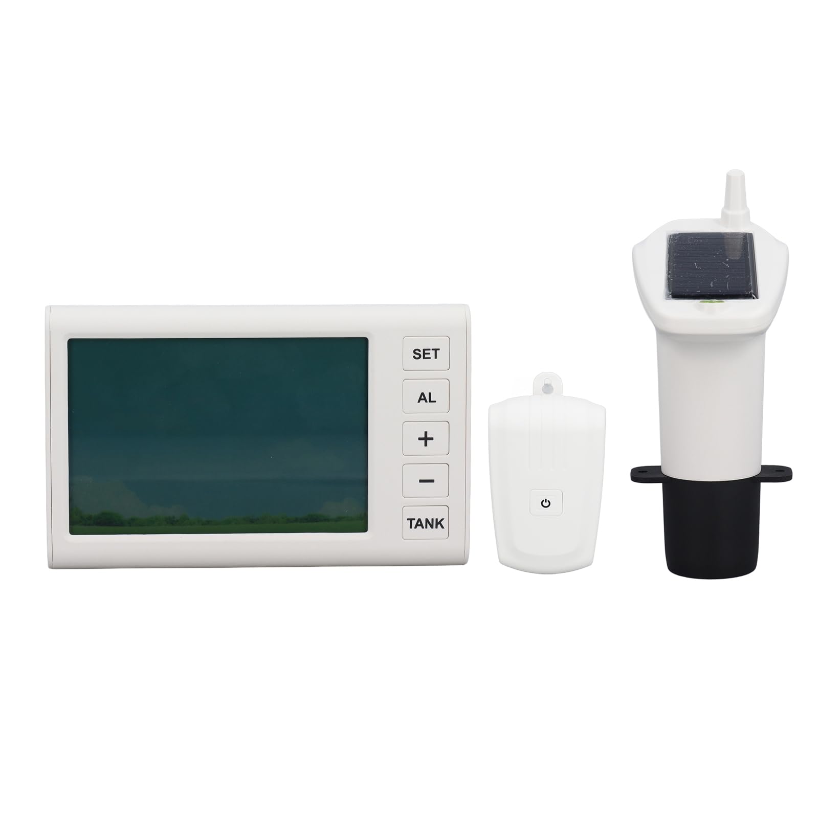 Sensor de Nivel de Agua Ultrasónico Inalámbrica con Pantalla Temperatura, Control de la Bomba para Monitoreo de Líquidos, AC110-230V, Adecuado para el Tanque de Agua del