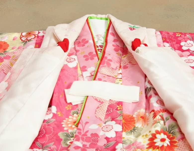 七五三 着物 被布セット 3歳 女の子 マユミ 濃淡ピンク地 被布淡い