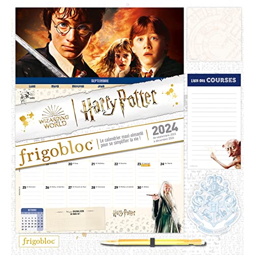 Frigobloc Mensuel 2024 Harry Potter (de sept. 2023 à déc. 2024)