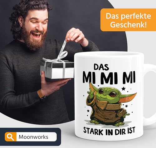 MoonWorks Kaffee-Tasse mit Spruch Das Mimimi stark in dir ist Baby Bürotasse lustige Kaffeebecher Weiss standard – Ansicht 4