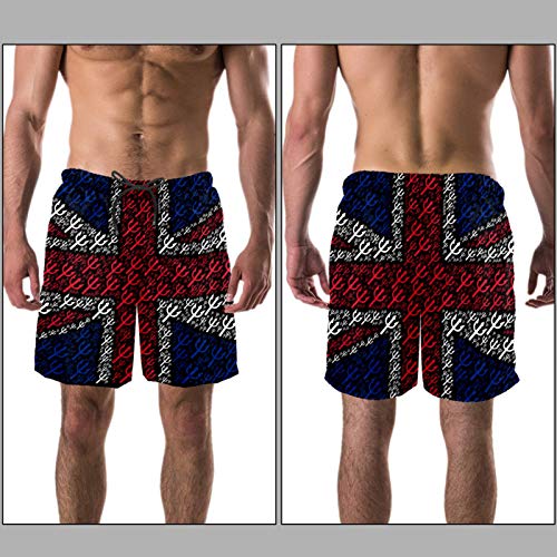 Bañador para hombre con bolsillos elástico estilo bandera Reino Unido 3