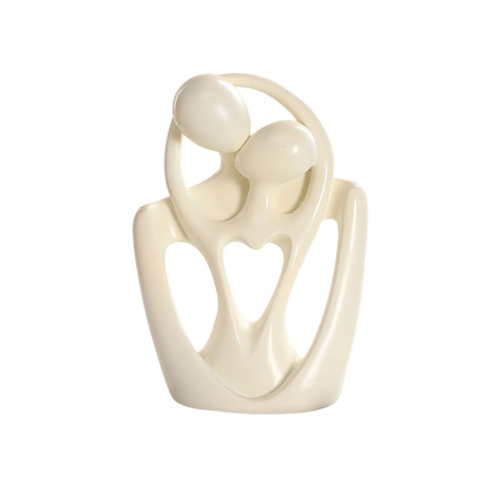 Sculpture abstraite minimaliste en résine pour étagère et salon