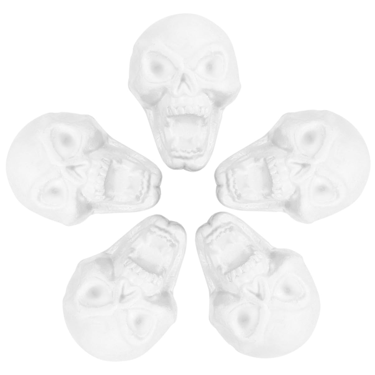 Abaodam 5 Piezas Cabezas de Cráneos Colgantes de Espuma para Adorno de Halloween, Adorno de Esqueleto Espeluznante, para Fiestas DIY y Celebraciones de Terror