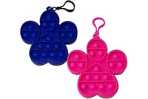 Paw Dimple Kids Toys Pack - Pop It Keychain Bubble Poppers Set 6.3in