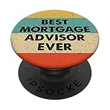 Hypothekenberater-Shirt | Bester Hypothekenberater aller Zeiten PopSockets mit austauschbarem PopGrip