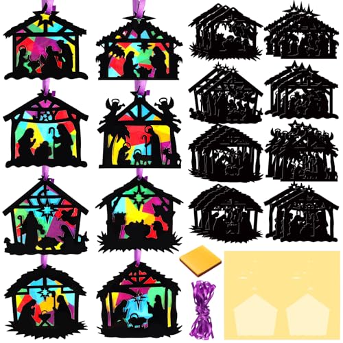 Fournitures de fête religieuse chrétienne : lot de 24 crèches