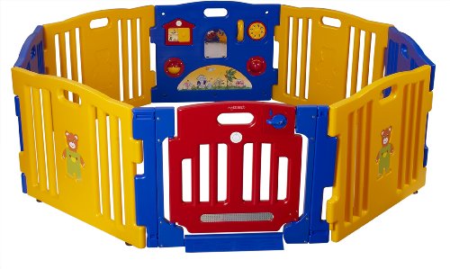 Baby Diego Cub Zone Playpen and Activity Center, Yellow/Blue/Red