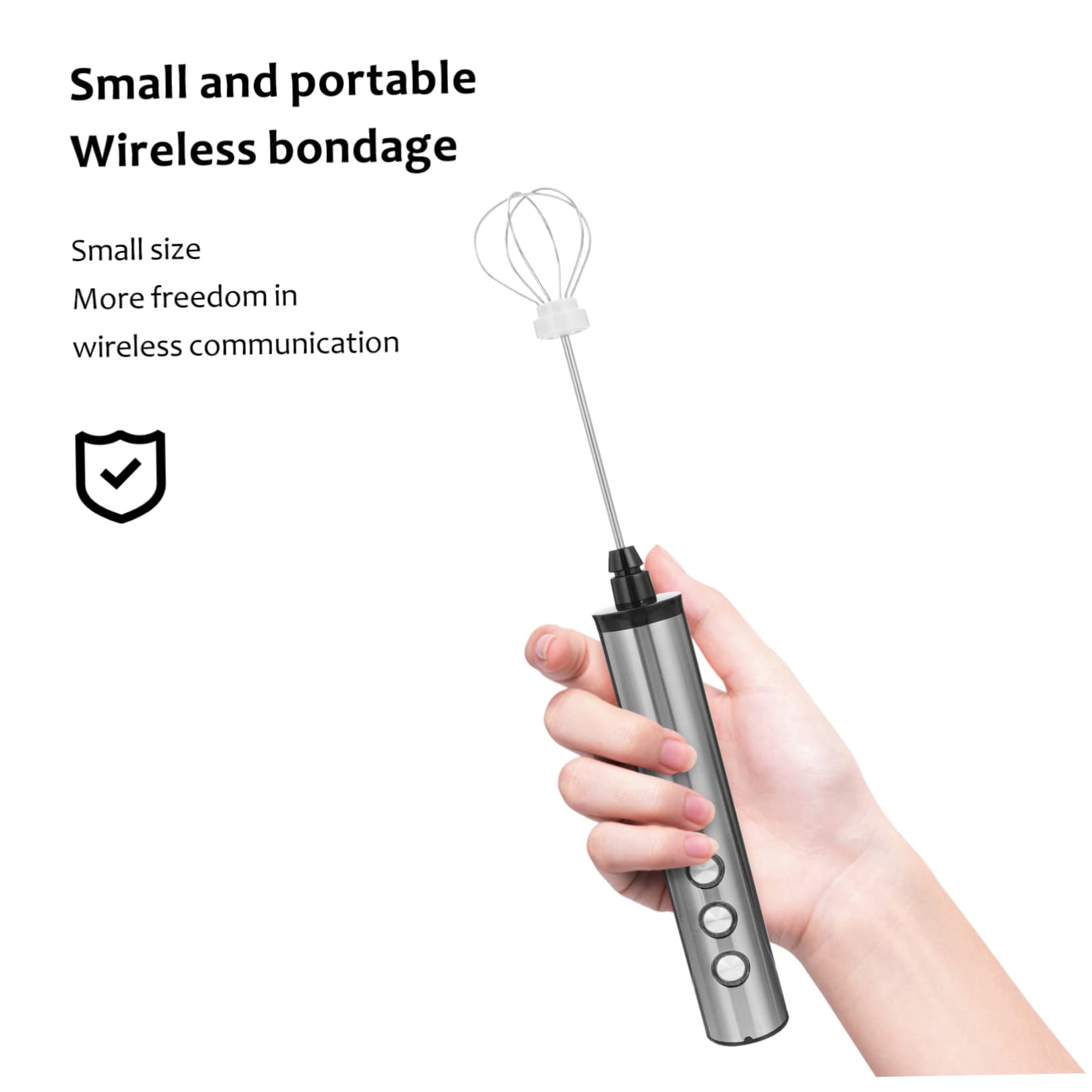 Cabilock Electric Whisk Home Stirrer Milk Egg Stirrer Kitchen Milk Frother Battery-operated