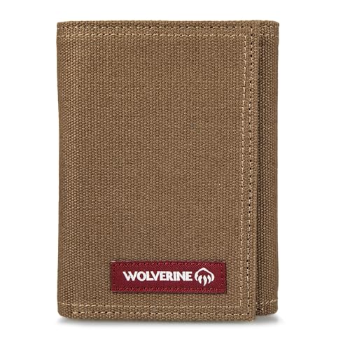 Portefeuille homme en L avec blocage RFID WOLVERINE marron