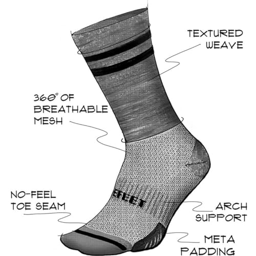 DEFEET - Cyclismo mid-density 6-inch crew Merino Wool padded fit profile sock for all active pursuits.3