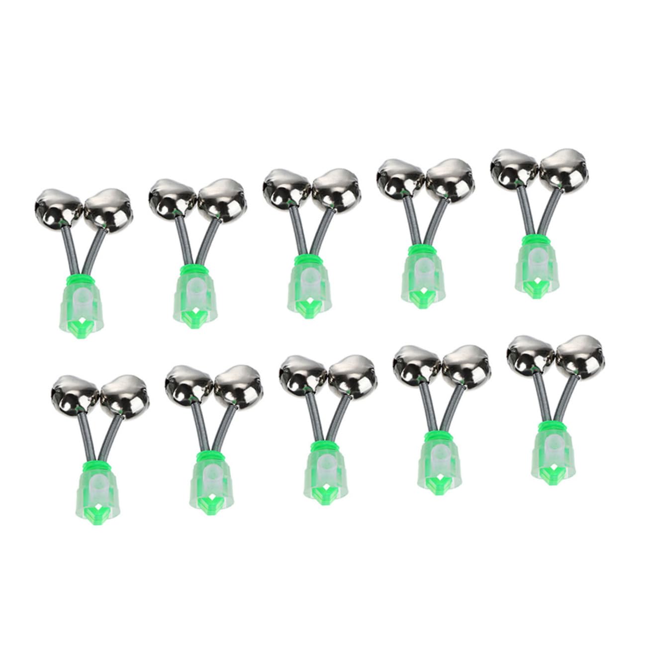 Toddmomy Fishing Rod Alarm Ring Bells 10pcs Fishing Bells Clamp Fish Rod Alarms
