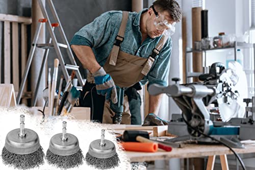 Akonffit Wire Wheel Brush & Crimped Cup Brush Kit For Drill,Carbon Steel Fine Wire Diameter 0.012 Inch,1/4-Inch Shank For Rotary Tool (28 Pack) #TOP1
