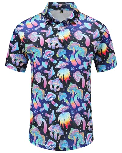 Men's Golf Polo Shirts Funny Golf Shirts for Men Performance Moisture Wicking Quick Dry Athletic Short Sleeve Shirts miniatura 2