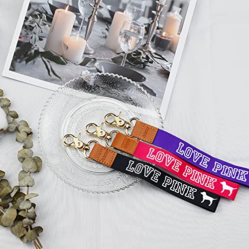 Wrist And Neck Lanyards For Keys Id Badge For Women Teacher Kids, 2 Pieces Cute Lanyards Key Chain Holder With 4 Keychain Rings For Car Keys Wallet Phone (Love-Black) #TOP3