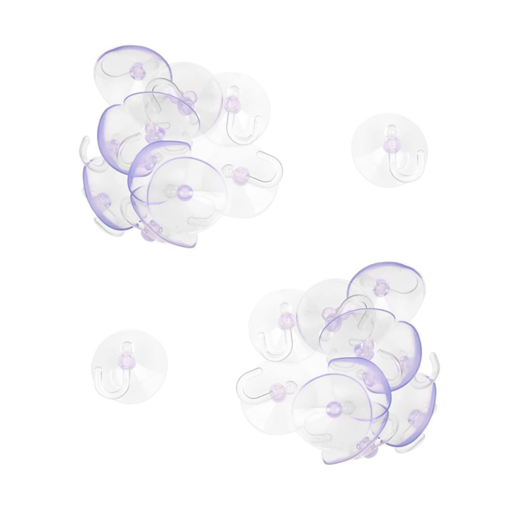 Jnchdghwa Blue Pvc Plastic Suction Cup Hook 40Mm 24 Pcs Clear