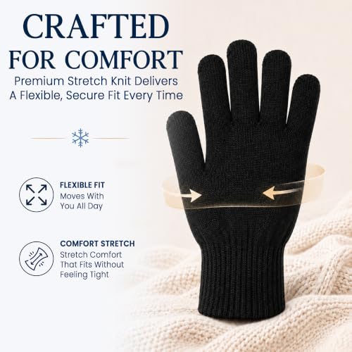 Image of Wholesale Bulk Winter Magic Gloves Warm Brushed Interior, Stretchy Assorted Mens Womens