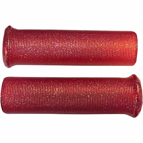Grips de guidon 1 pouce Emgo étoile Flocon de Fire rouge 4221114 pour moto custom