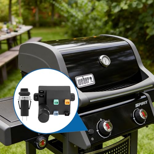 Image of SafBbcue 7643 Grill Igniter Replacement Igniter Kit for Weber Spirit 220 and 320 Gas Grills - Compatible with Models Featuring Front-Mounted Control Panels