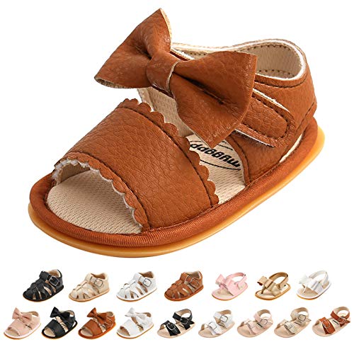Unisex Baby Boys Girls Sandals Soft-soled Non-slip Infant Summer Flats Rubber Sole Shoes for Toddler First Walker