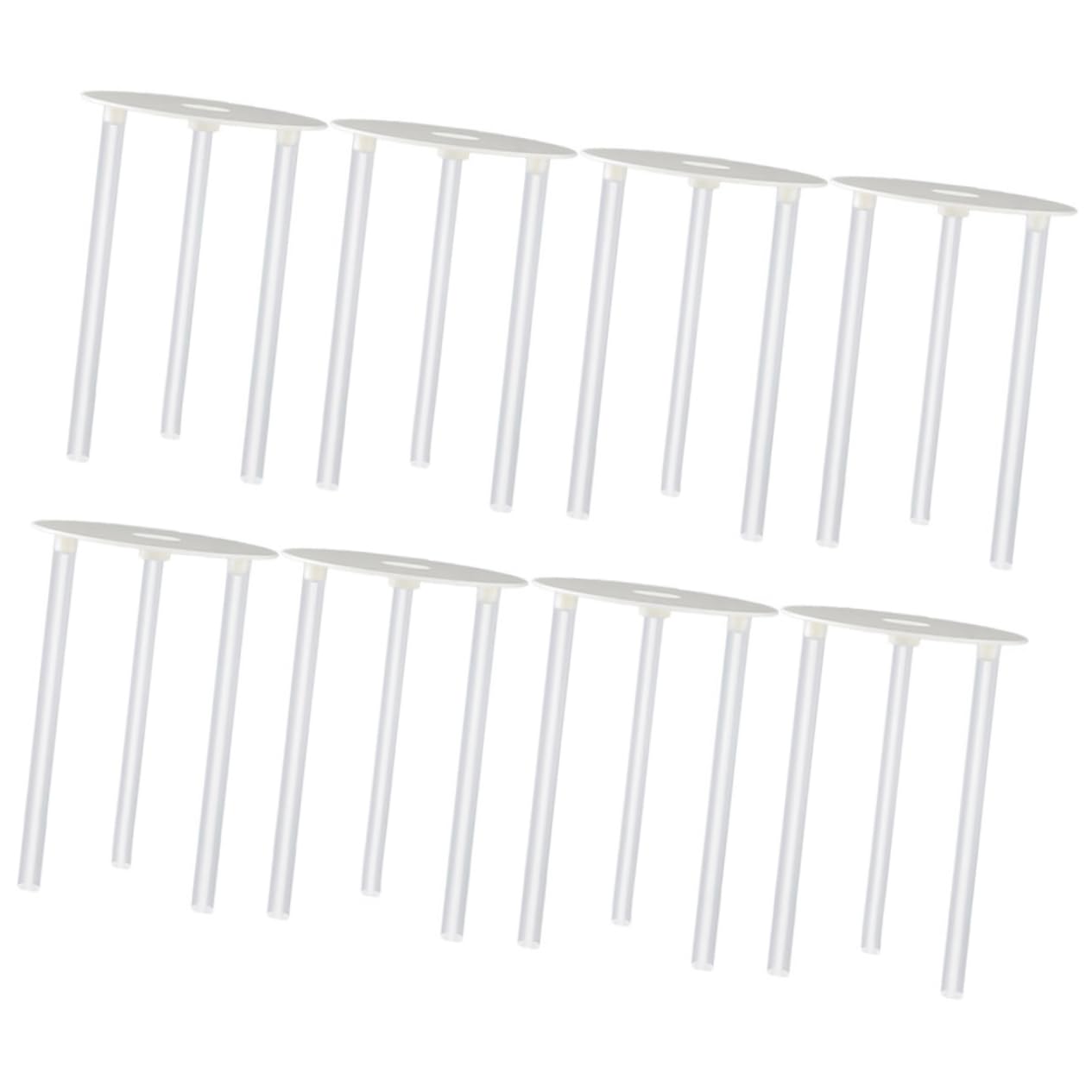 Unomor 8Sets Cake Board Stacking Separator Plates with Support Rods for Tiered Cakes for Weddings and Celebrations