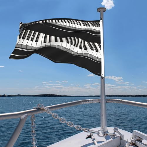 Drapeau de jardin touches de piano double face avec œillets - 7