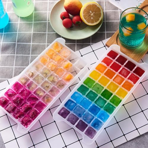 Molde cuadrado transparente para cubitos de hielo con tapa miniatura 2