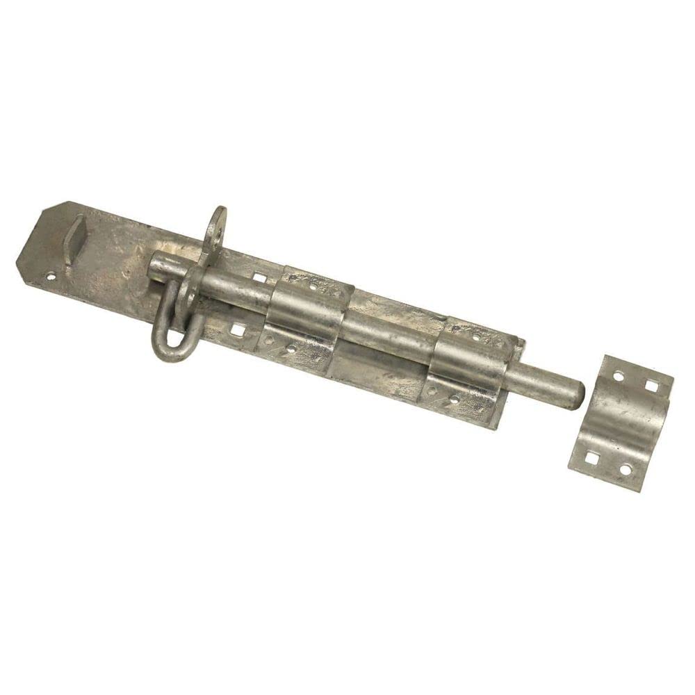 Perry Galvanised 250Mm Heavy Duty Brenton Padlock Bolt, Including Fixings