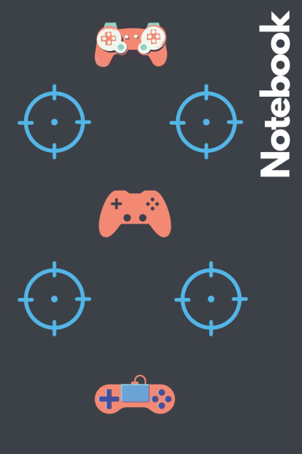 Notebook: Gamer Themed Notebook with Black and White Lined Interior