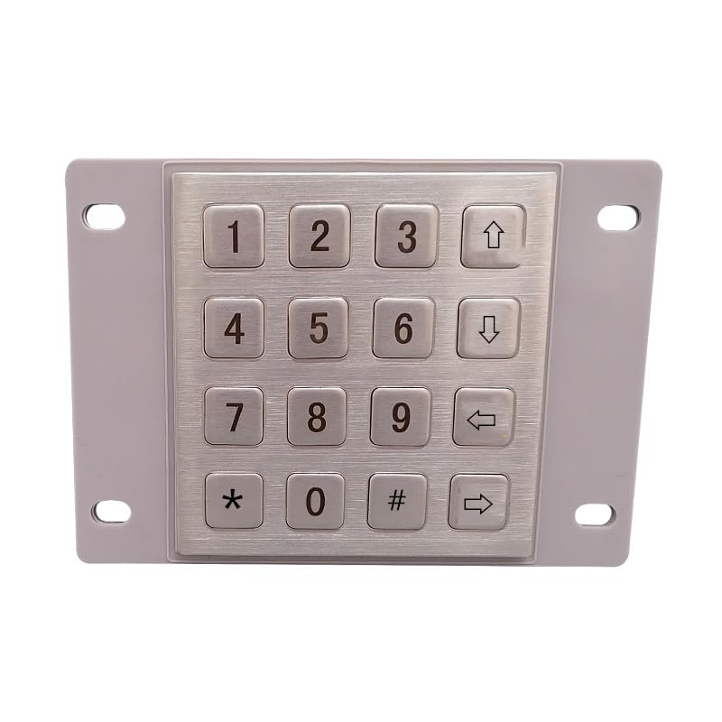 Teclado numérico IP65 con silicona impermeable que resiste el uso intensivo en quioscos