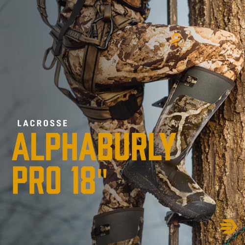 LaCrosse Alphaburly Pro 18" Insulated Hunting Boots for Men Featuring Waterproof Rubber, 1600G Thinsulate, and EVA Footbed, First Lite Cipher2