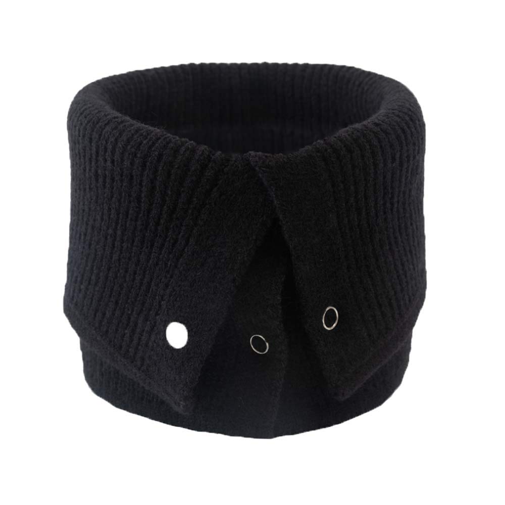 YEKEYIKnitted Button High Collars Lapel Wrap Fake Collar Choker Collar Detachable Collar Unisex