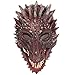 Creativity Dragon Half Mask Novelty Halloween Carnival Head Mask Latex Red (RED)