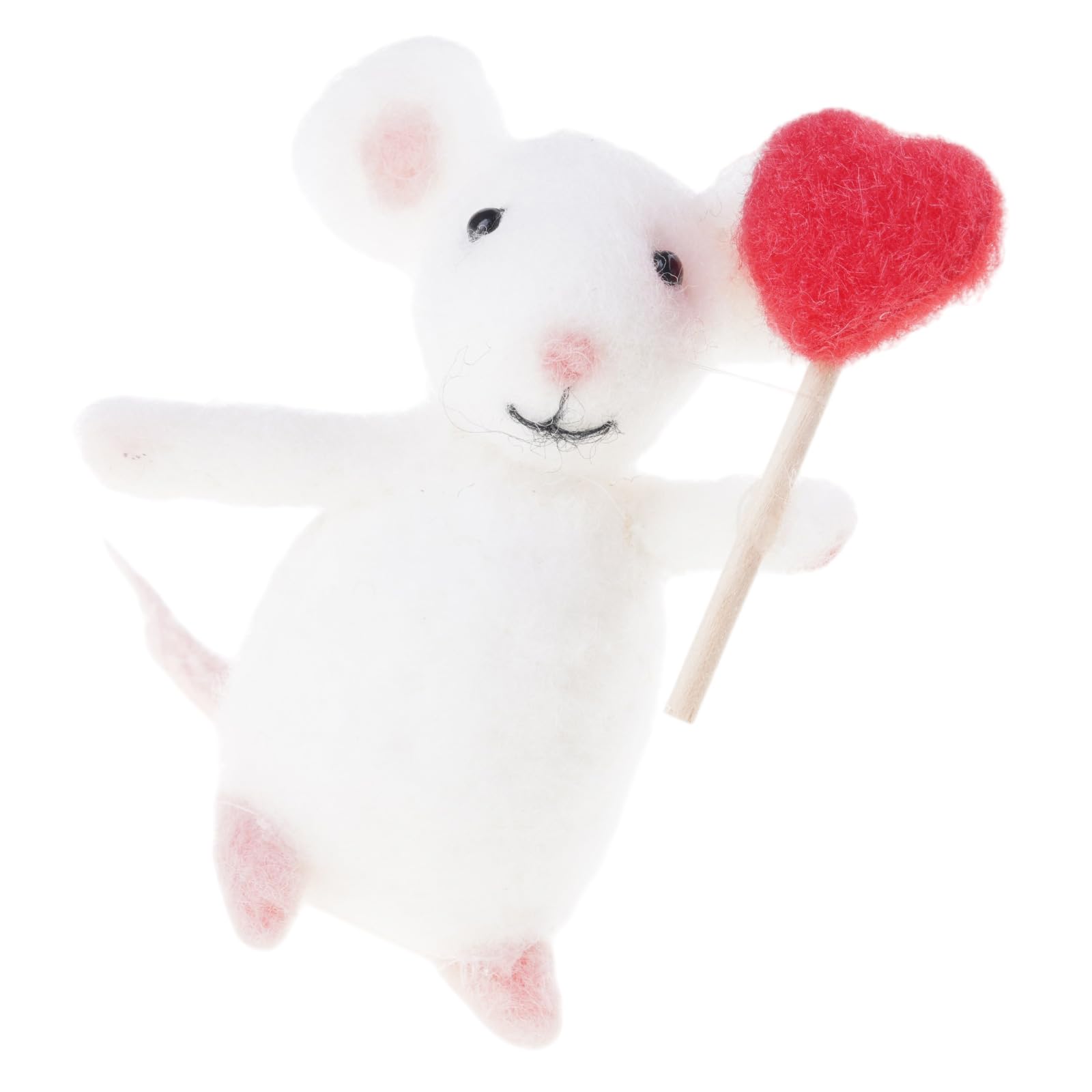 Maxtonser Handcraft Wool Fabric Creature Decoration Balloon Animal Featuring Heart For Giving And Projects